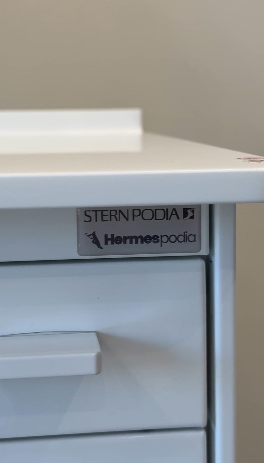 Znakowanie Sterpodia - Hermespodia na unicie podologicznym
